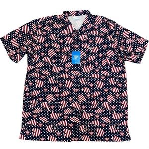 COLUMBIA PFG American Flag Fishing Button Down Shirt Men’s XL